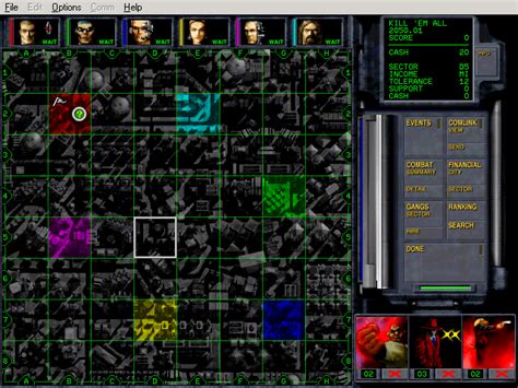 Chaos Overlords Windows Screenshot City Map Overview Arcade Attack