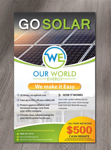 Bold Modern Solar Energy Flyer Design For A Company By Alex989