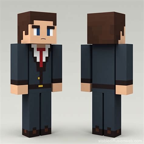 Minecraft Character Turnaround Stable Diffusion Online