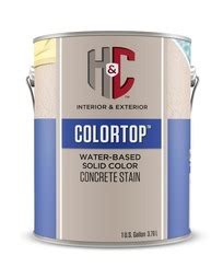 H C Colortop Water Based Solid Color Concrete Stain On Designer Pages