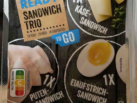 Penny Ready Sandwich Trio Käse Pute und Ei Kalorien Neue Produkte