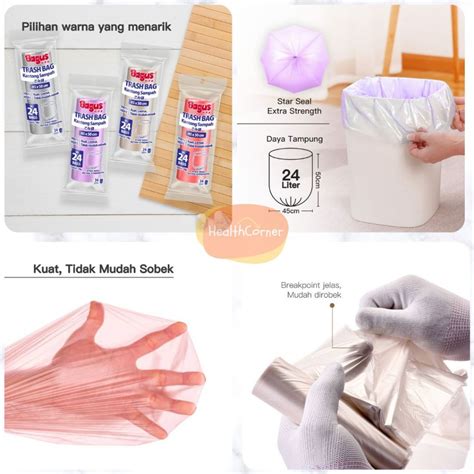 Jual Bagus Kantong Sampah Plastik Sampah Trash Bag Roll X Cm