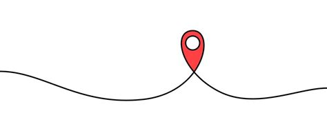 Premium Vector | Gps pin one line style illustration
