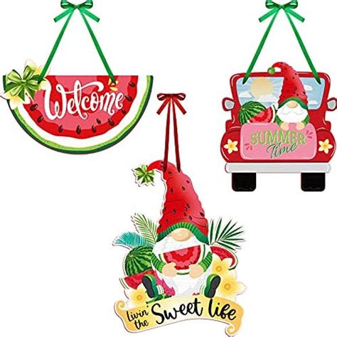 Amazon 2 Pieces Watermelon Hanging Sign Watermelon Door Hanger