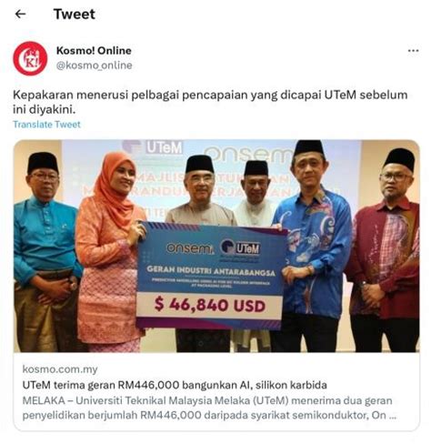 Utem In Newspapers May Kosmo Online On Twitter