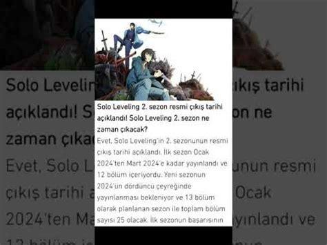 solo leveling 2 sezon yakında sololeveling YouTube