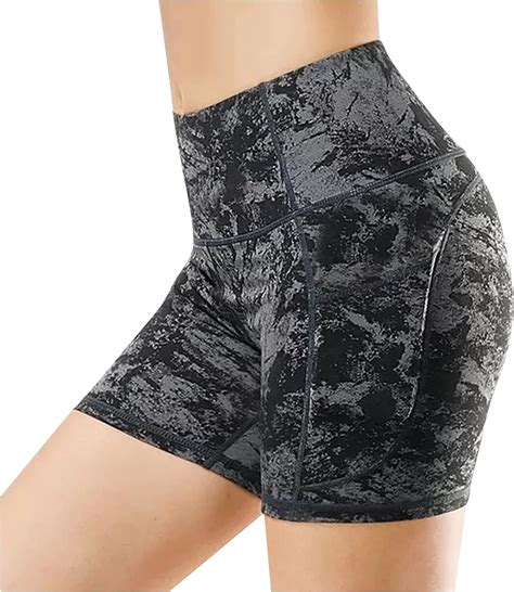 KLGR Fitness Laufshorts für Frauen mit hoher Taille und Yoga Hosen mit