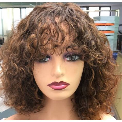 Prettiest Afro Curly Wigs Black With Warm Brown Highlights Wigs With