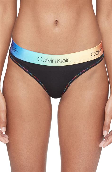 Buy Calvin Klein Modern Cotton Pride Thong Black Pride Wb At 30 Off Editorialist