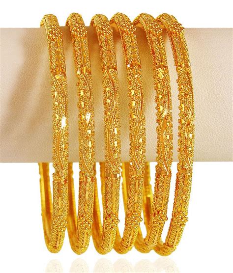 22kt Gold Bangle Set 2pcs Bast20968 Bangles Set Of Bangles