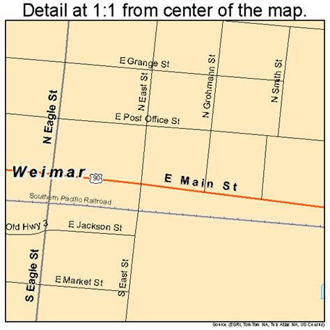 Weimar Texas Street Map 4877020