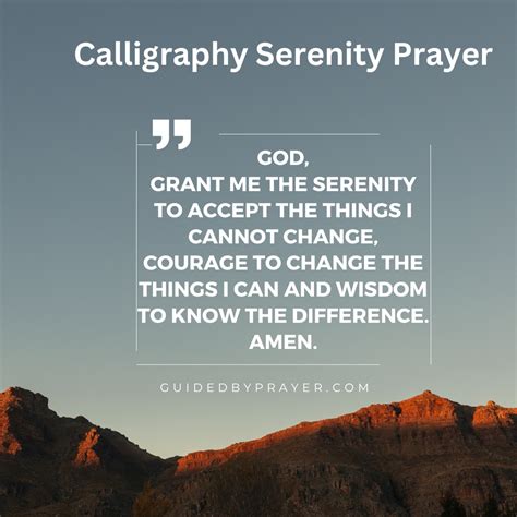 Calligraphy Serenity Prayer – Guided by Prayer