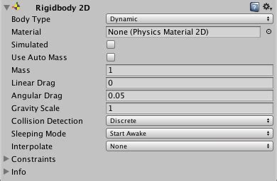 Unity Manual Rigidbody 2D