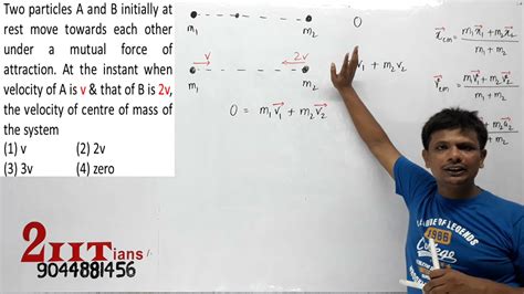 CENTRE OF MASS Two Particles A And B Initially At Rest Move Towards