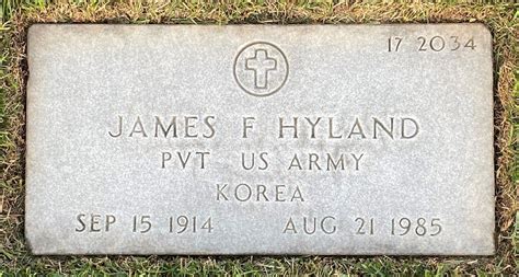 James Francis Hyland 1914 1985 Memorial Find A Grave