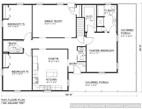 3 Bedroom Bungalow Floor Plans