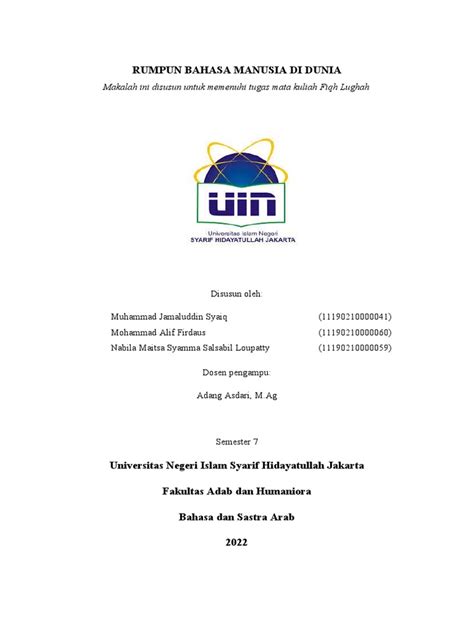 Rumpun Bahasa Manusia Di Dunia Pdf