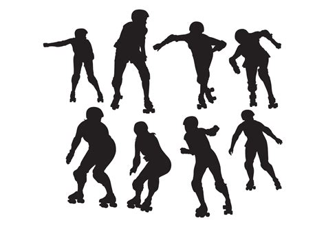 Roller Skate Silhouette Clip Art