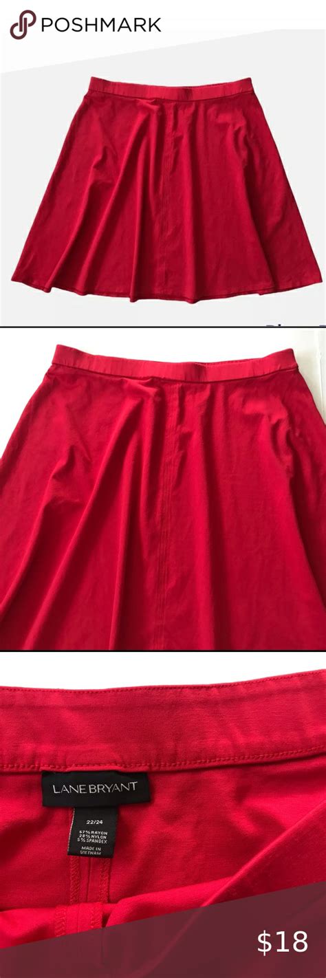 Lane Bryant Skirt Womens Size 22 24 Red Womens Skirt Clothes Design