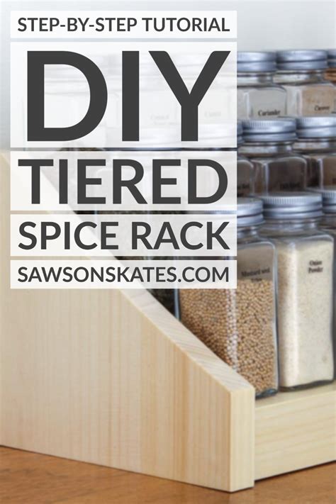 Diy Tiered Spice Rack Plans Template Saws On Skates