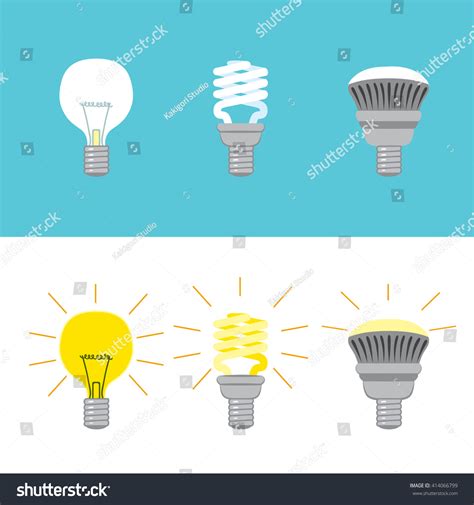 Illustration Showing Evolution Light Bulb Through Stock Vector Royalty