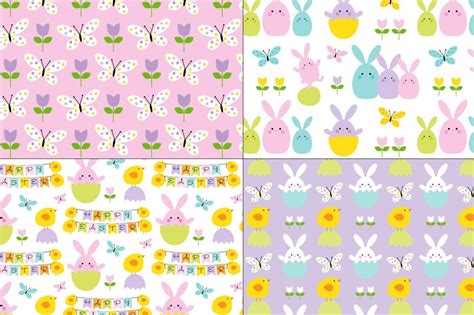 Seamless Easter Patterns By Melissa Held Designs Thehungryjpeg