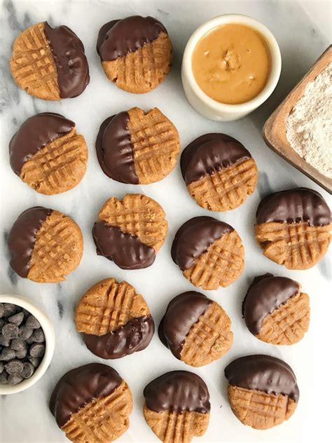 Chocolate Dipped Peanut Butter Cookies Vegan Rachlmansfield