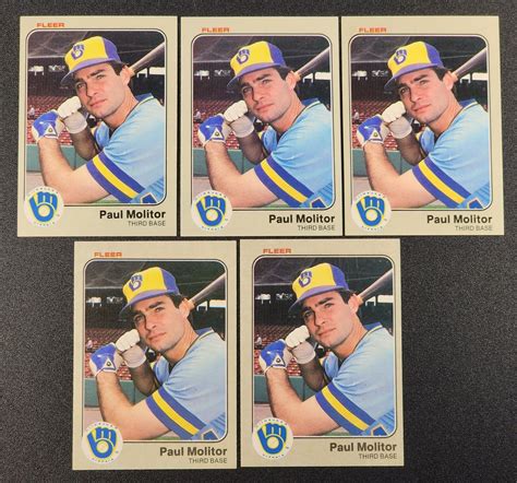 LOT Of 5 1983 Fleer 40 Paul Molitor HOF NM MT EBay