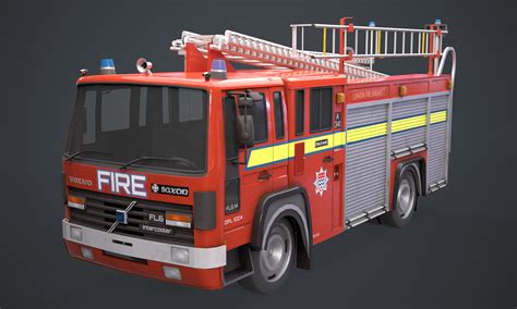 Artstation Fire Engine Volvo Fl614 Saxon Sanbec