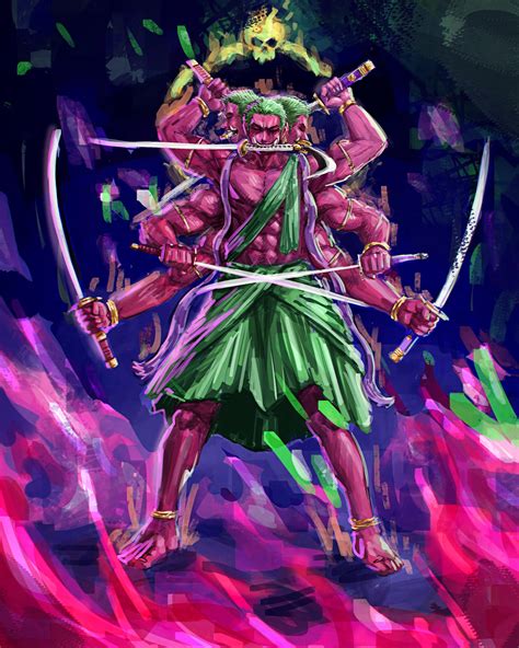 [OC] Zoro as the Asura deity : r/OnePiece