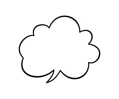 Manga Speech Bubbles Element Hand Drawn Chat Boxe Doodle Manga Speech