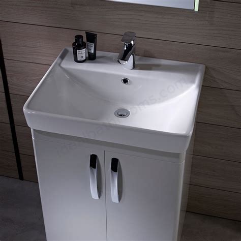 Tavistock Compass 600mm 2 Door Vanity Unit Gloss Light Grey Ideal Bathrooms