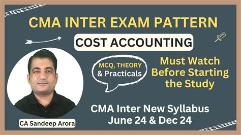 Cma Inter Cost Accounting Exams Pattern Cma Inter June Dec