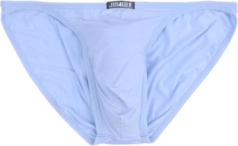 Jinshi Men S Bamboo Fiber Sexy Bikini Briefs L H Blue Amazon Co Uk