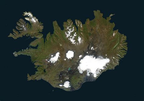 Detailed satellite map of Iceland. Iceland detailed satellite map ...