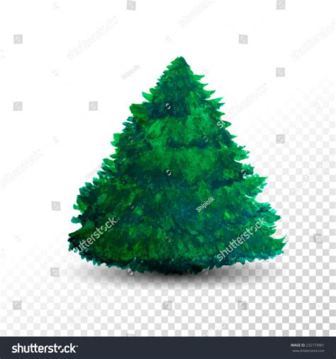 Christmas Tree Isolated On Transparent Background Stock Vector Royalty