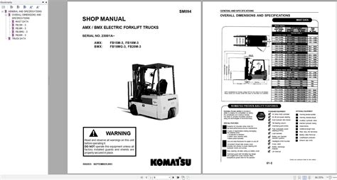 Komatsu Fb M Amx Bmx Forklift Shop Manual Pdf