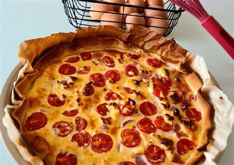 Quiche Tomate Vache Qui Rit Et Jambon De Les Gourmandises Delaura Cookpad