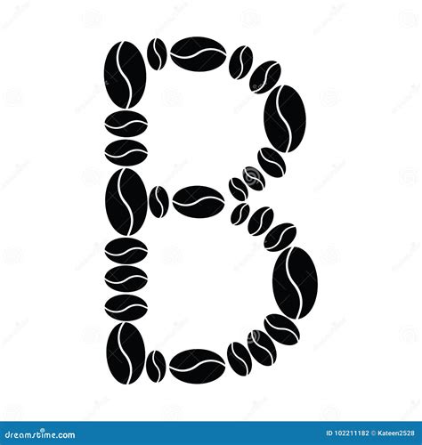 Vector Alphabet Set From Coffee Beans Stock Illustration Illustration