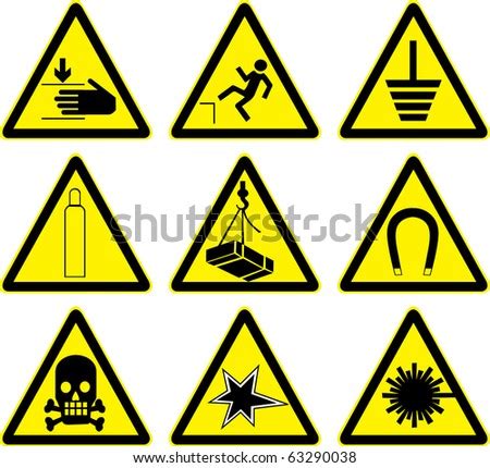 Vector Illustration Set Different Hazmat Warning Stock Vector 43851850 ...