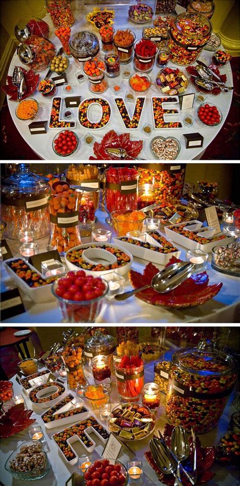 Amazing Fall Wedding Candy Buffet That Uses Our Love Plate Set As A Focal Point Creativity At