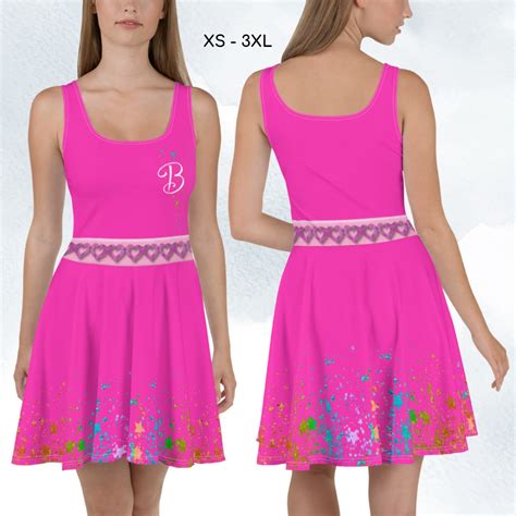 Barb Hot Pink Doll Dress Barbara Hit Summer Movie Hot Pink Skater Dress ...