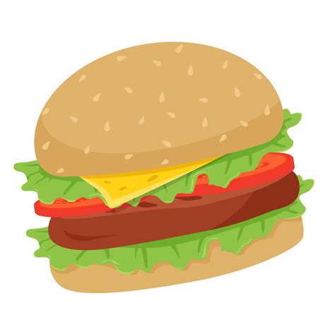 Cheese Burger Cartoon 24984227 Png