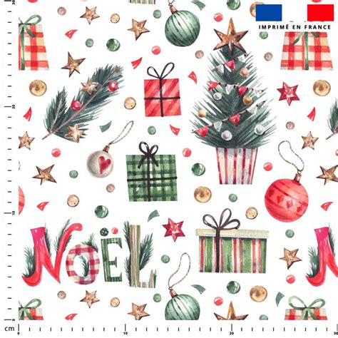 Illustration Aquarelle Noel Fond Blanc Tissus Price Mati Re