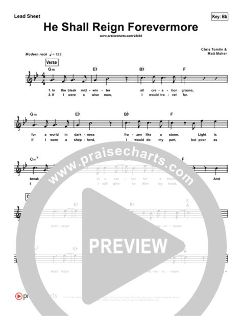 He Shall Reign Forevermore Simplified Sheet Music PDF Chris Tomlin