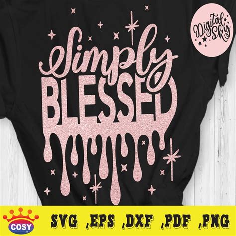 Simply Blessed Svg Black Women Svg Afro Drip Svg Cut File Svg Dxf