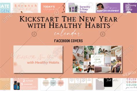 Kickstart Your Health With Healthy Habits Facebook Cover By Bree Wilder