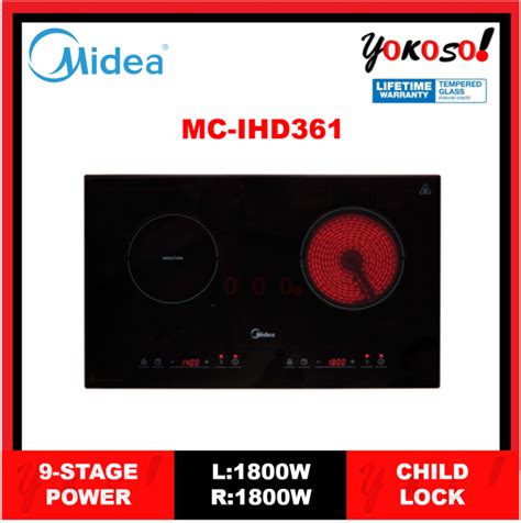 Midea Mc Ihd Built In Induction Ceramic Hob Dual Zone Multi