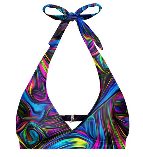 Spill The Tint Halter Neck Bikini Top Official Store