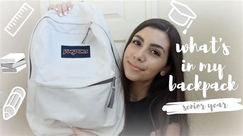 Whats In My Backpack 2018 Senior Year Youtube